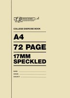 A4 72 Page FEINT/MARGIN 17MM SPECKLED.